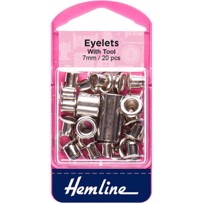 Jumbo Eyelets with Tool - Nickel (7mm x 20)