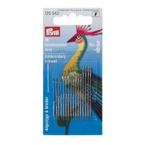 Prym Embroidery Crewel Needles - No. 3-9 (Big Eye)