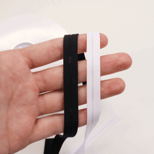 12mm x 30mtr ROLL of Bias Binding - Black or White
