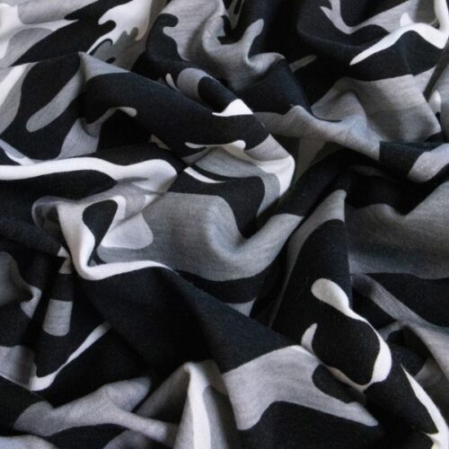 Camo T-Shirt Knit - Black