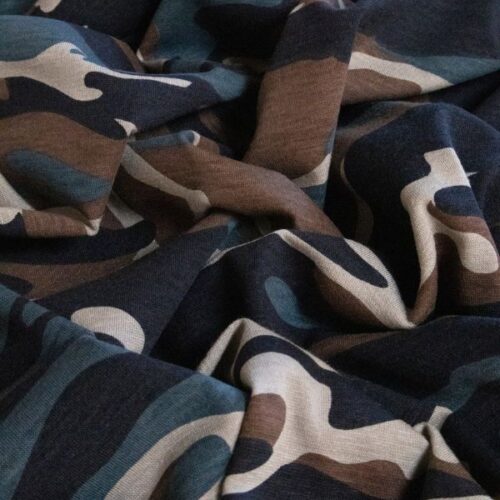 Camo T-Shirt Knit - Teal