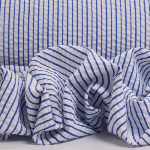 Cotton Seersucker Stripe 148cm - Blue