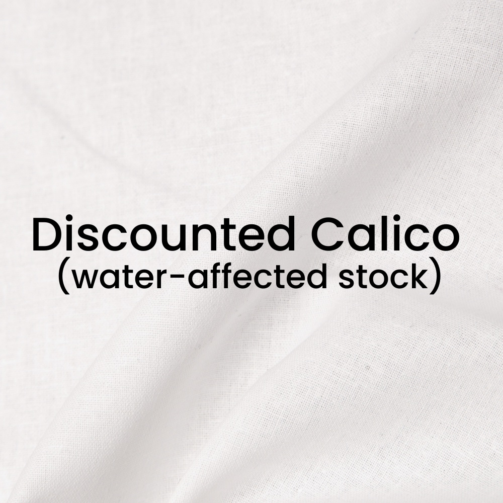 20mtr x Discounted Bleached Calico - 150cm (water-affected stock)