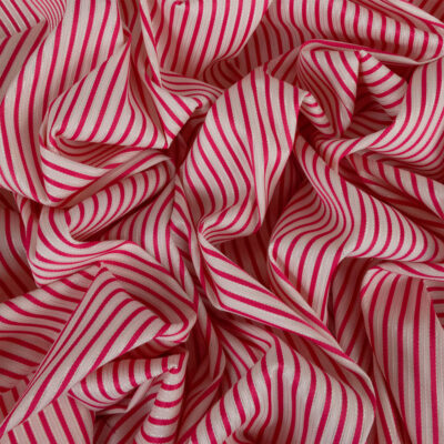 Cotton Poly MINI Candy Stripe Deadstock - Pink & White