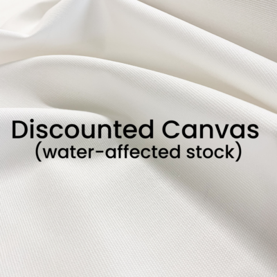 15.9m x Discounted Cotton Canvas - White (water-affected stock)