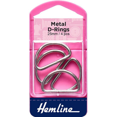 Nickel D Rings - 4 x 25mm