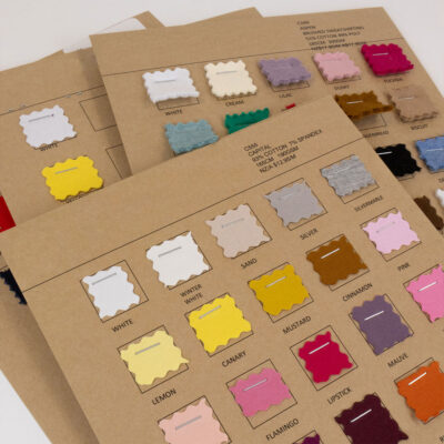 Order Swatch Cards ~ List fabrics in order notes or email us.