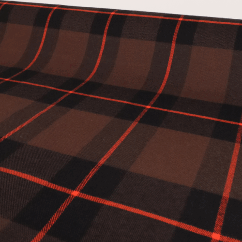 Plaid Cotton Flannel - Brown + Orange