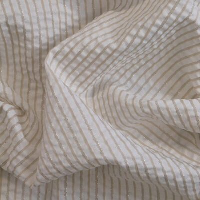 Cotton Seersucker Stripe 148cm - Natural