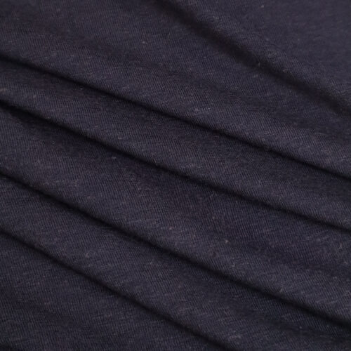 Rayon Linen Spandex Slub T-Shirt Knit - Navy