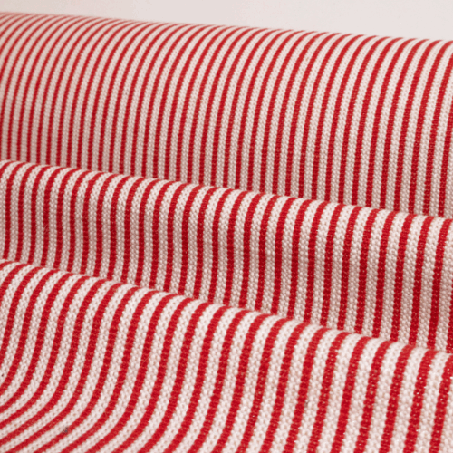 Super Heavy Linen Cotton Lurex - Red