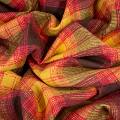 Plaid Cotton Flannel - Cerise